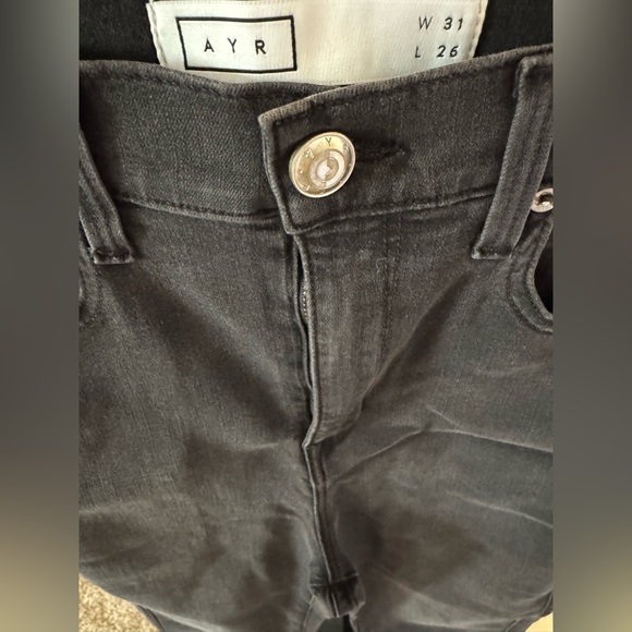 NWT (In Plastic Wrap) Women’s AYR Size 31 x 26 “The Riser” Style Jeans in Onyx - Picture 5 of 12